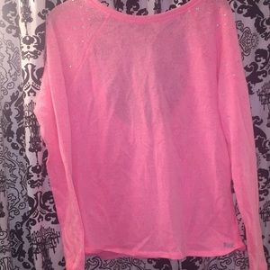 Hot pink rhinestone pullover